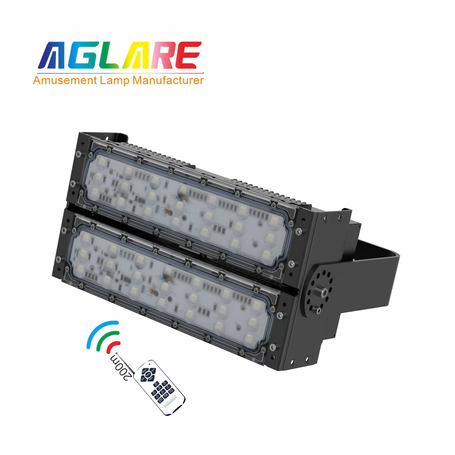 100W LED彩色泛光灯 RGB投光灯带？仄